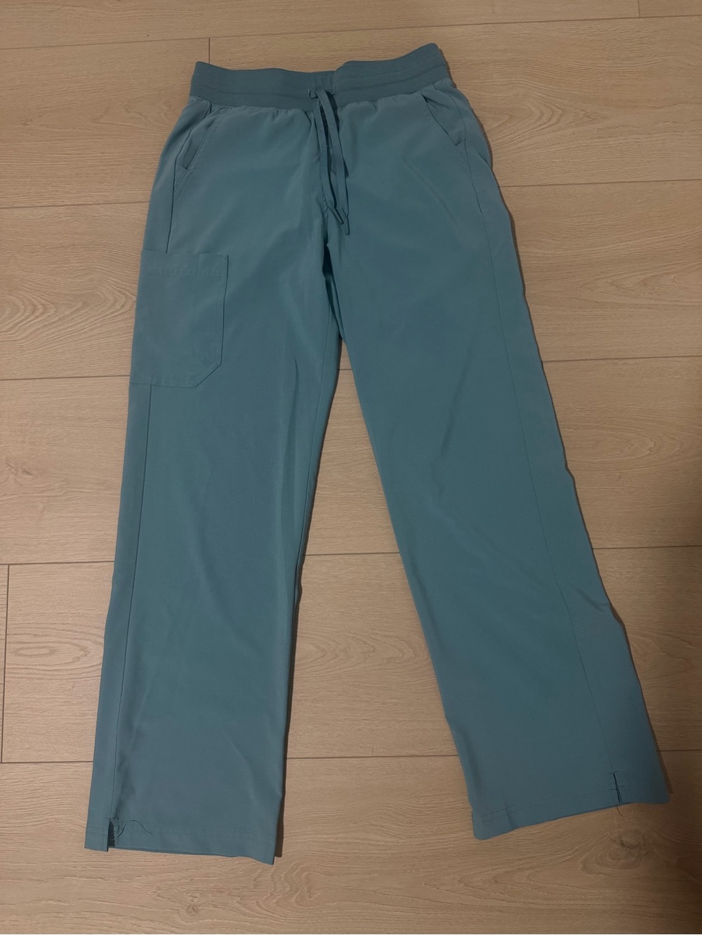 Carhartt Women's Teal Wide-Leg Drawstring Scrub Pants